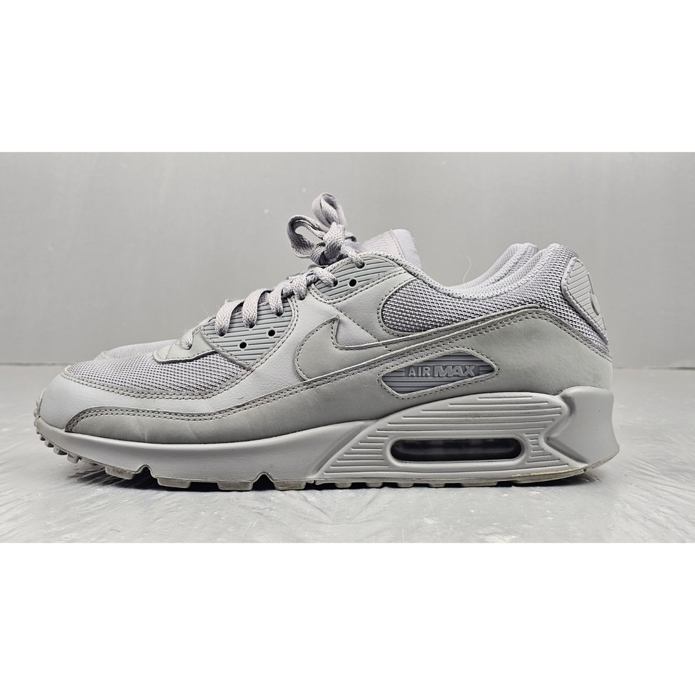 Nike Air Max 90 Sneakers Mens 12 Wolf Triple Gray Recraft Shoes CN8490 001